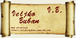 Veljko Buban vizit kartica
